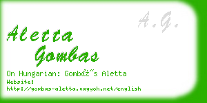 aletta gombas business card